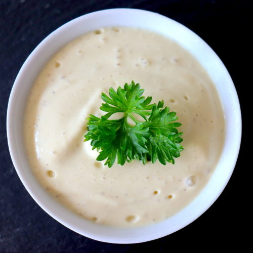 Einfache vegane Mayonaise ohne Ei und Milch oekofreaks