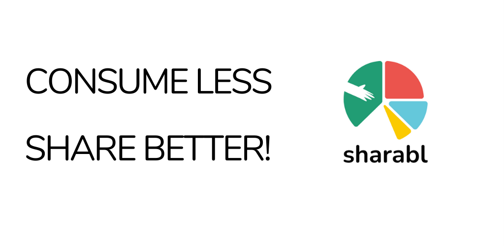 Consume less, share better und das Sharabl App Logo